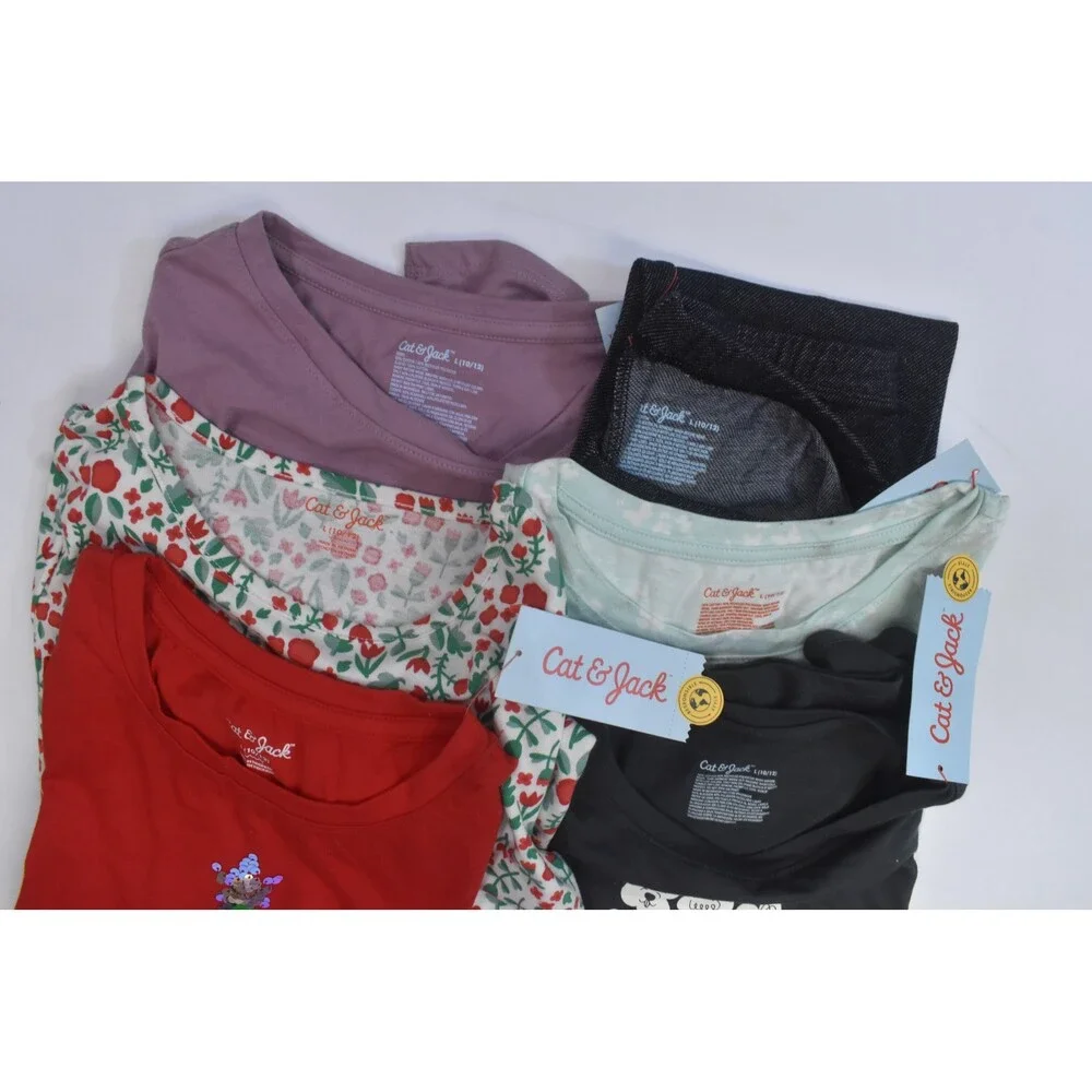 Cat & Jack Buk Lot Of 11 Girls Size 10/12 Mixed Season Tops Bottoms Dresses